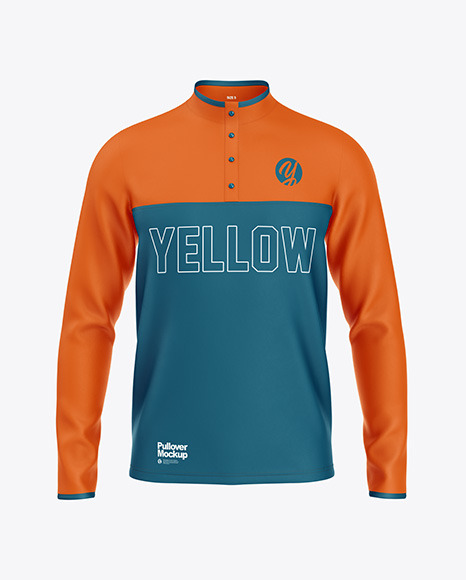 Pullover with Buttons Mockup