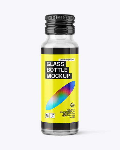 50ml Clear Glass Bottle Mockup