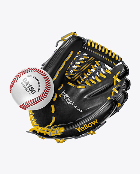 Baseball Glove w/ Ball Mockup