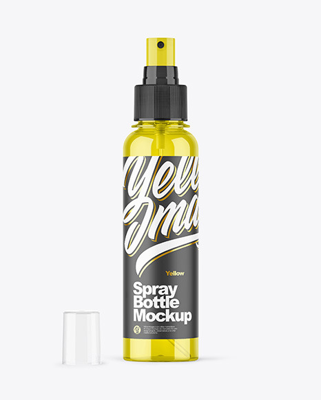 Colored Spray Bottle Mockup