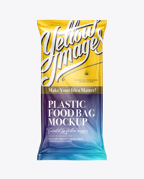Flexible Food Bag Mockup