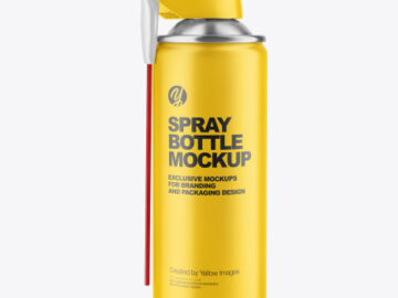 Matte Spray Can Mockup