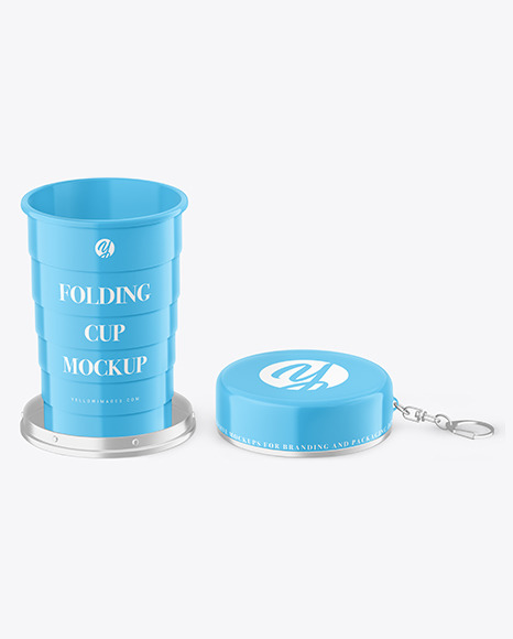 Glossy Folding Cup Mockup