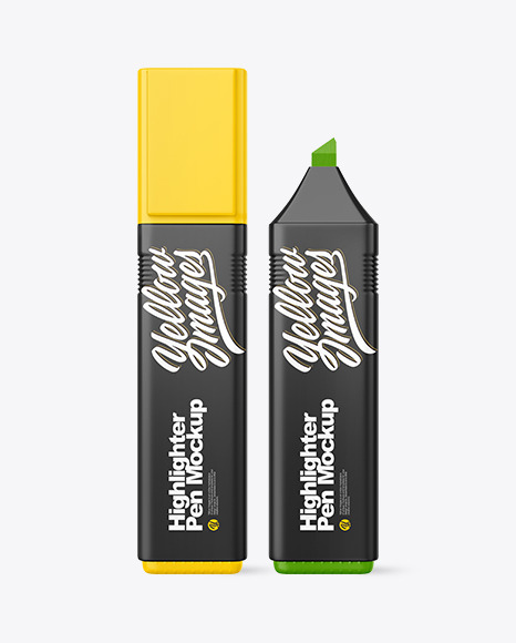 Two Highlighter Pens Mockup