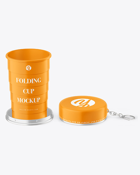 Matte Folding Cup Mockup