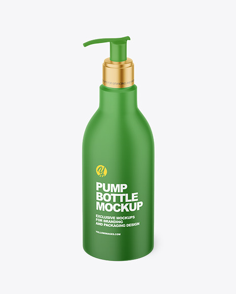 Matte Bottle with Pump Mockup