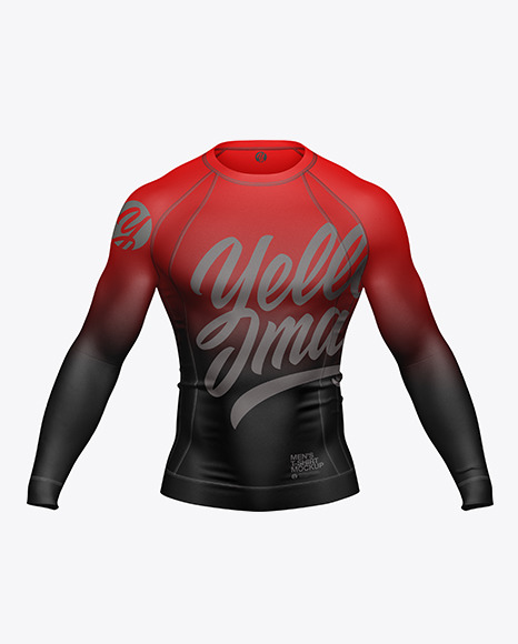Long Sleeve Compression T-Shirt Mockup - Front View