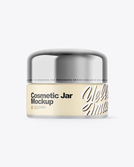 Frosted Clear Cosmetic Jar Mockup