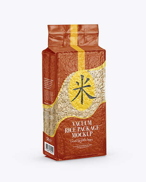 Vacuum Bag with Rice Mockup