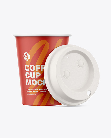 Coffee Cup with Biodegradable Lid Mockup