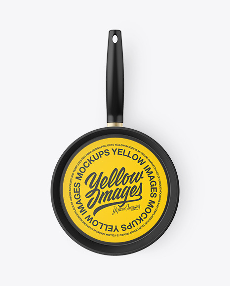 Round Grill Frying Pan Mockup