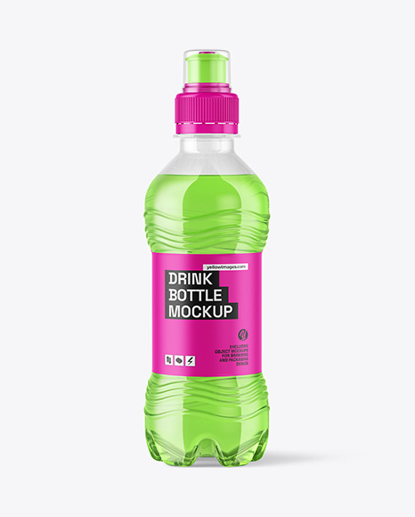 Clear PET Drink Bottle Mockup
