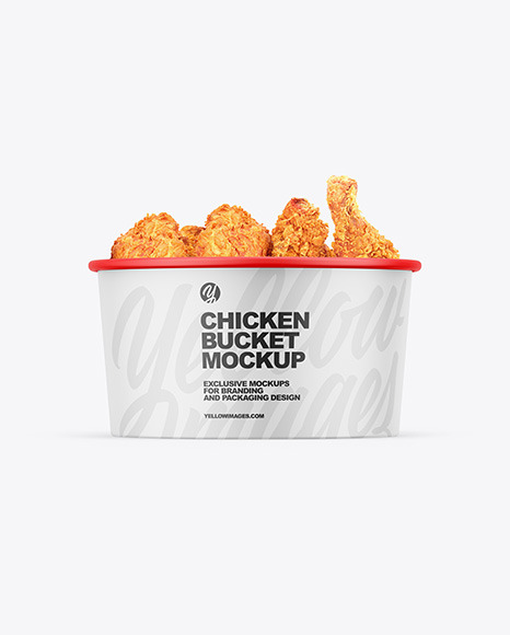 Matte Bucket W/ Chicken Mockup