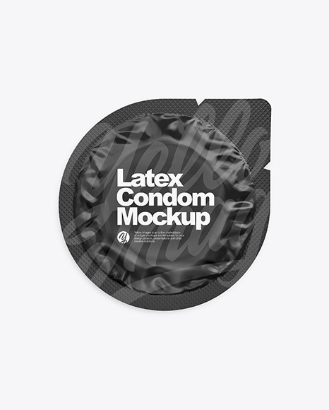 Matte Condom Packaging  Mockup