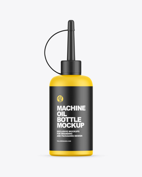 Matte Machine Oil Bottle Mockup