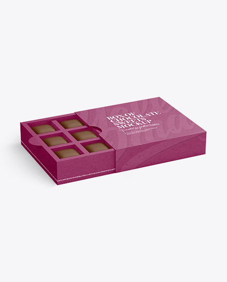 Kraft Paper Box of Chocolates Mockup
