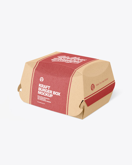 Kraft Burger Box Mockup