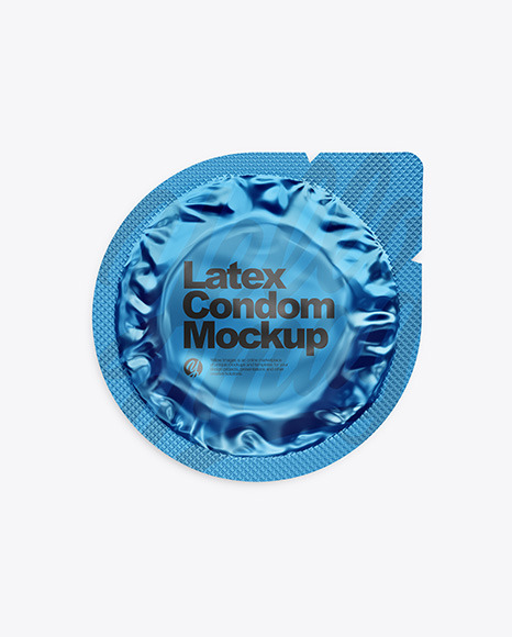 Matte Metallic Condom Mockup