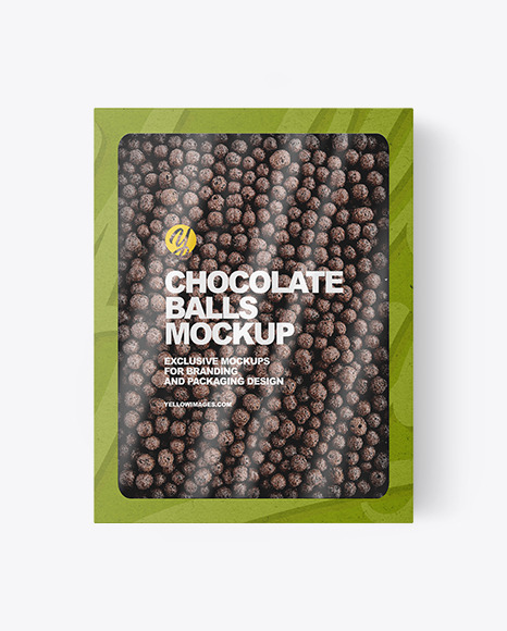 Kraft Box With Chocolate Balls Mockup