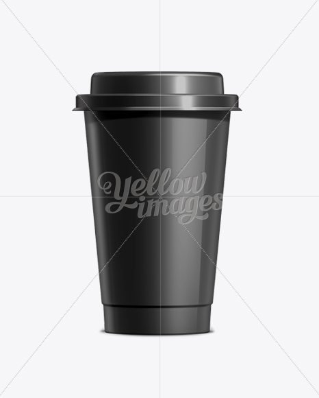Coffee Cup With Holder Medium Black