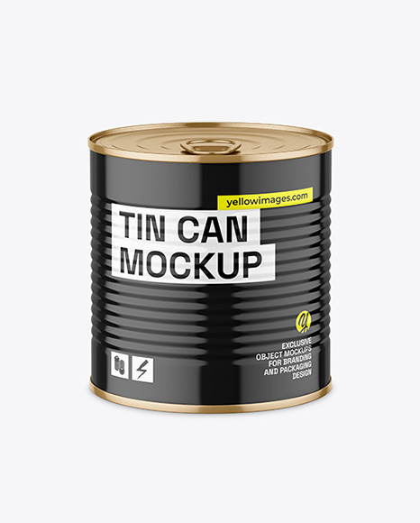 Tin Can w/ Glossy Finish Mockup