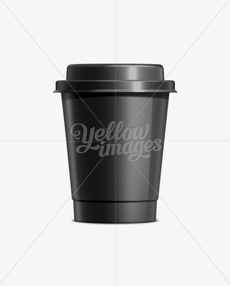 Coffee Cup With Holder Small Black