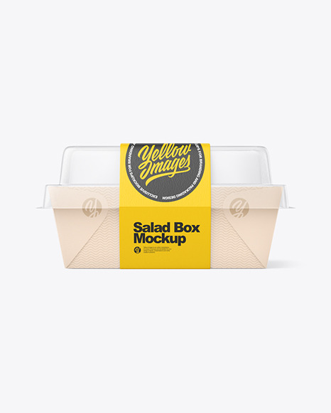 Matte Paper Box w/ Clear Plastic Lid & Paper Label Mockup