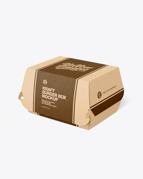 Kraft Burger Box Mockup