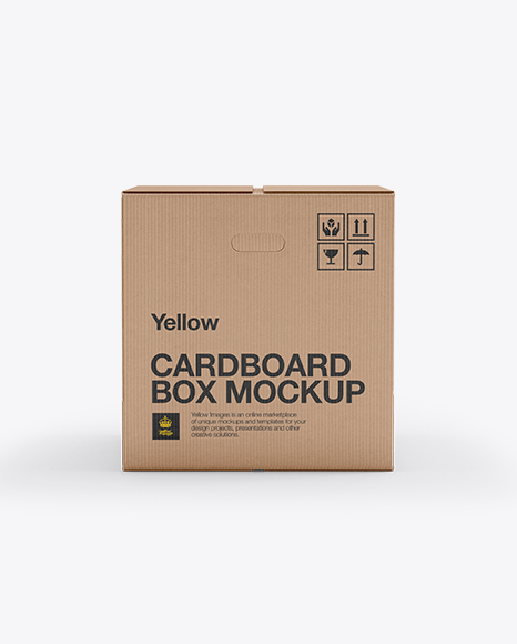 Corrugated Box Mockup - Front View