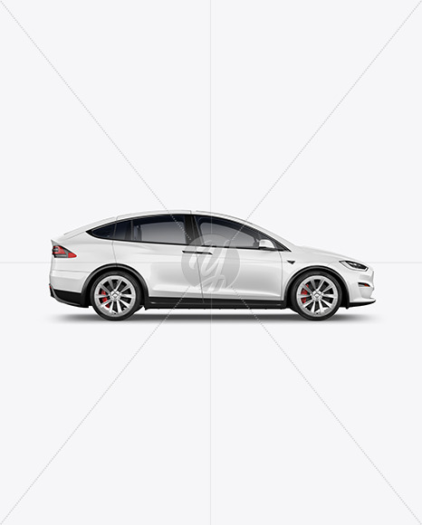 Electric Executive Car Mockup - Side View