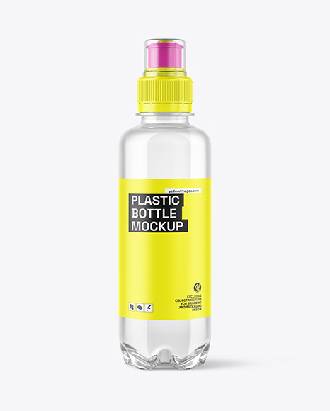 220ml Clear PET Water Bottle Mockup