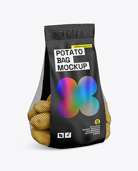 Potato Bag w/ Matte Label Mockup