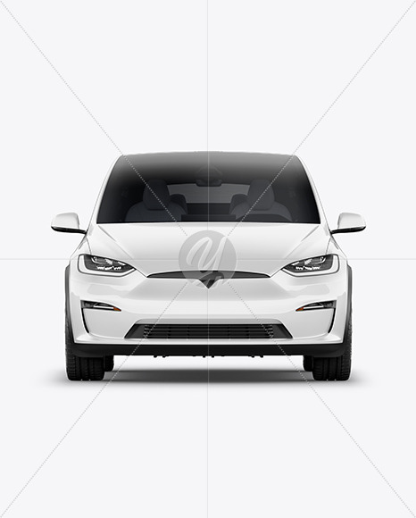 Electric Executive Car Mockup - Front View
