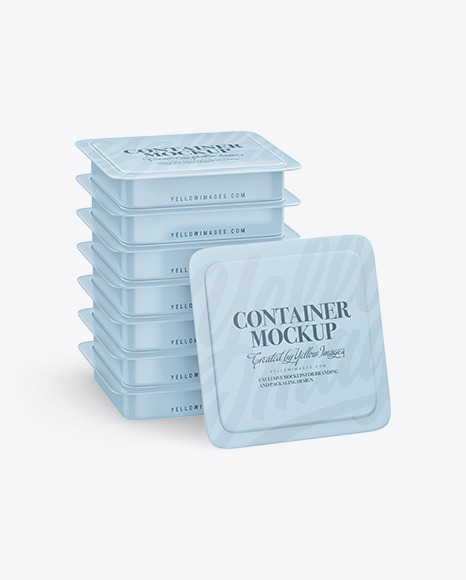 Plastic Containers Mockup