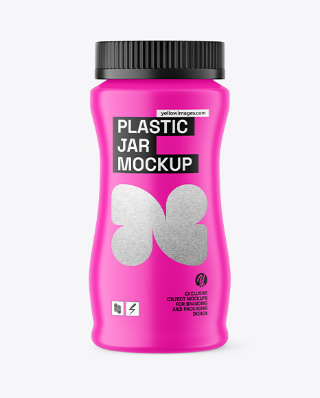 Matte Plastic Jar Mockup