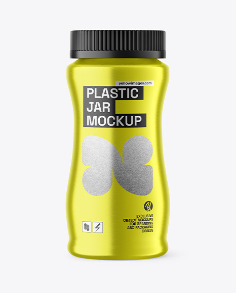 Metallic Plastic Jar Mockup