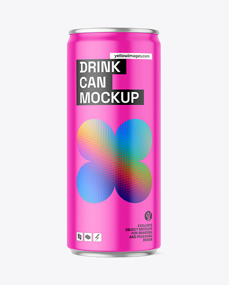 Drink Can w Matte Finish Mockup