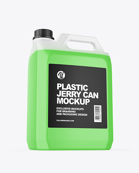 Transparent Plastic Jerrycan Mockup