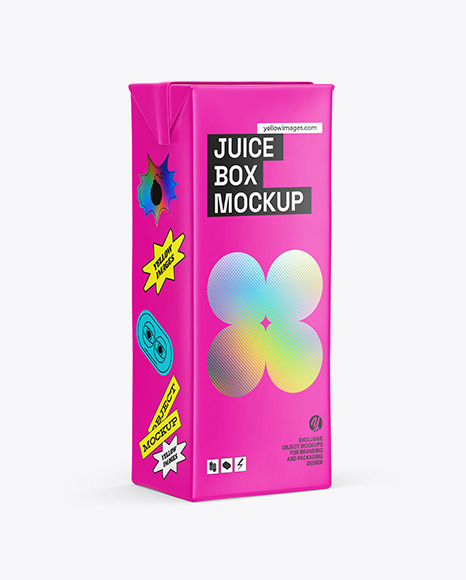 Juice Carton Box Mockup