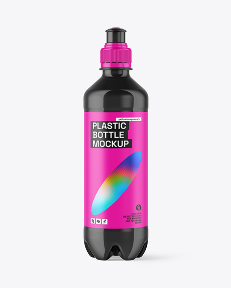 500ml Glossy PET Bottle Mockup