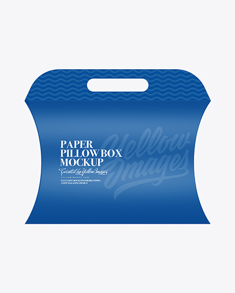 Paper Pillow Box W/ Handle Mockup