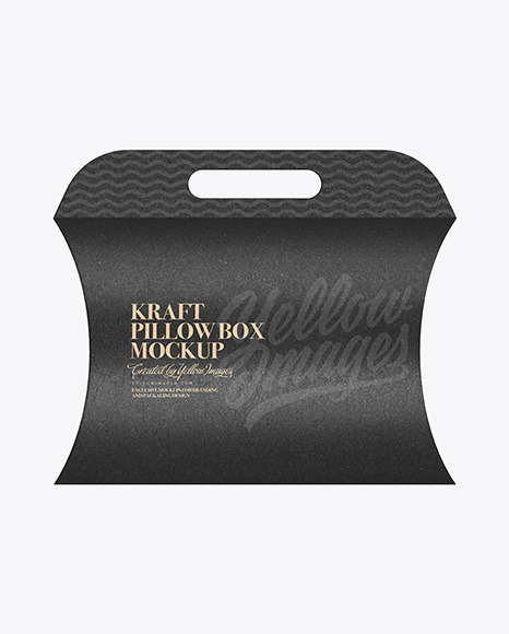Kraft Paper Pillow Box W/ Handle Mockup