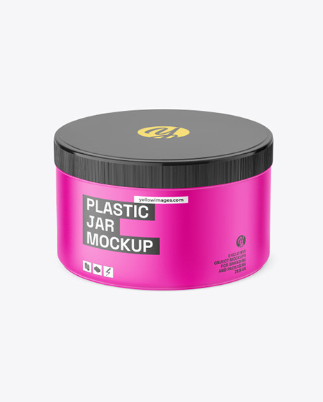 300ml Matte Plastic Jar Mockup