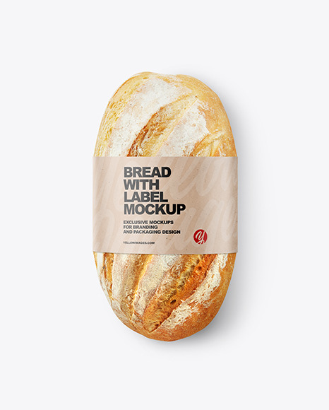 Bread with Kraft Label Mockup