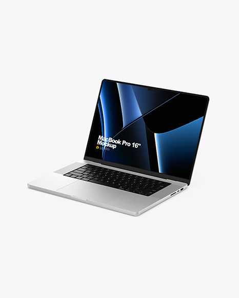 MacBook Pro 16-inch Silver Mockup