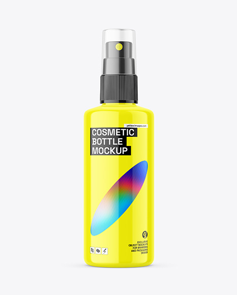 100ml Glossy Spray Bottle Mockup