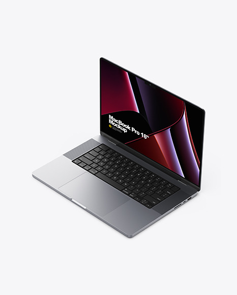 MacBook Pro 16-inch Space Gray Mockup