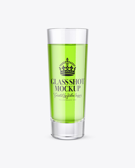 Clear Glass Shot with Liquor Mockup