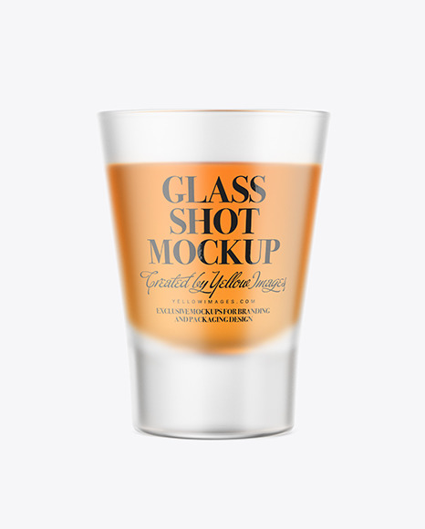 Whisky Frosted Glass Shot Mockup