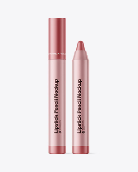 Metallic Lipstick Pencil Mockup